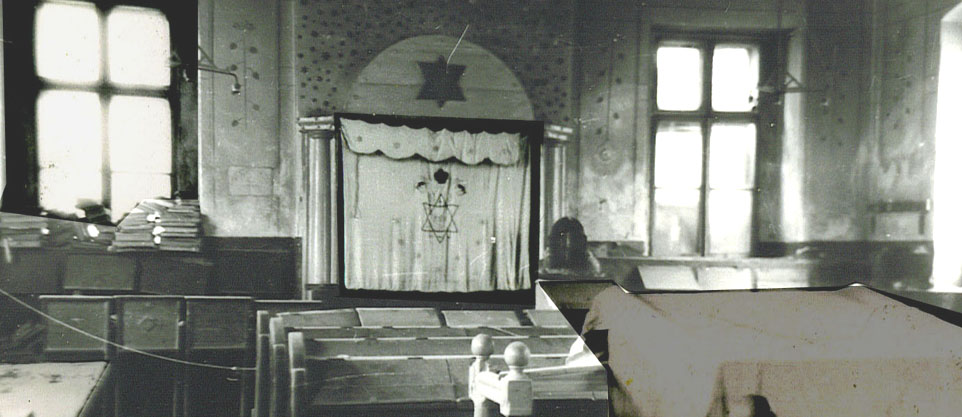 Interior of Hassidic prayer house